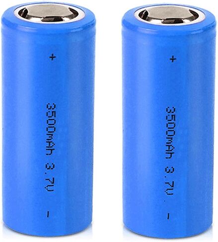 3.7V 5000mAh 26 * 65mm Rechargeable Battery NI-MH Flat Top Battery for Headlamp,LED Flashlight,Mini Fans etc.(2Pack,1.02 * 2.56Inch) in Kuwait