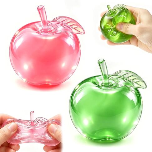 2 Pcs Apple Squishy Fidget Toys,Squeezy Squishy Apple for Adults Kids,Cute Sensory Stretchy Squeeze Toys Anxiety Relief Focus Stress Relief Ball Squishy Toys for Office Home Work Study Relaxation in Saudi Arabia