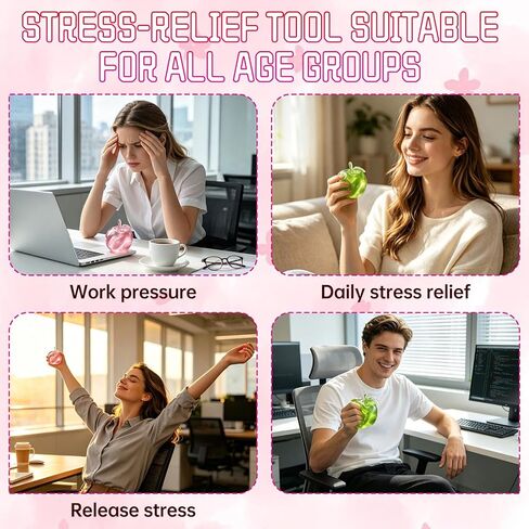 Stress Relief Toy,Slow Rebound Soft Hand Relax Tool, Portable Office Desktop Pressure Calming Gadget, Durable TPR Hand Massage Decompression Ornament(Cyan) in Saudi Arabia