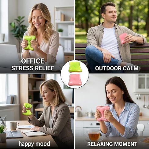 Squeeze Toys, Stress Relief and Focus Enhancement Fidget Toys, Strawberry Matcha Bread Toast Squeeze Toys for Desk Decor and Gift Giving, Office and Study Stress Management Fidget Toys (Green+Pink) in Saudi Arabia