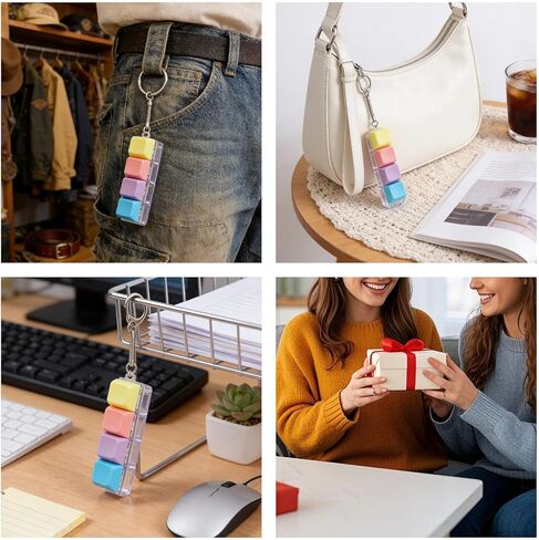 Keyboard Fidget Toy, Fidget Keyboard Clicker,Keyboard Keychain of 4 Colors Decompression Keycap Button Stress Relief Gifts for Adult in Saudi Arabia