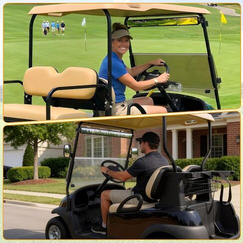Rizinkart ， Universal Golf Cart 4 Panel Mirror لسيارة Yamaha Ezgo Club ، يسهل تثبيتها ، 35.8 بوصة الزاوية العريضة القضاء in Saudi Arabia