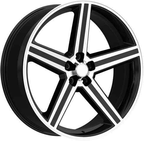 Replica R148 IROC 24x10 5x5'' +13mm Black/Machined Wheel Rim 24'' Inch, gloss black in Saudi Arabia