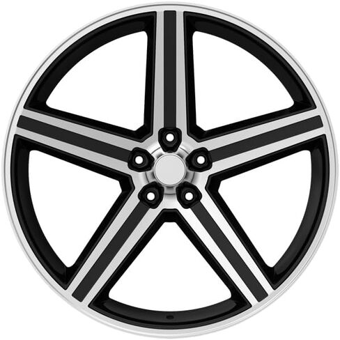 Replica R148 IROC 24x10 5x5'' +13mm Black/Machined Wheel Rim 24'' Inch, gloss black in Saudi Arabia