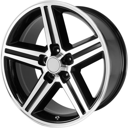 Replica R148 IROC 24x10 5x5'' +13mm Black/Machined Wheel Rim 24'' Inch, gloss black in Saudi Arabia