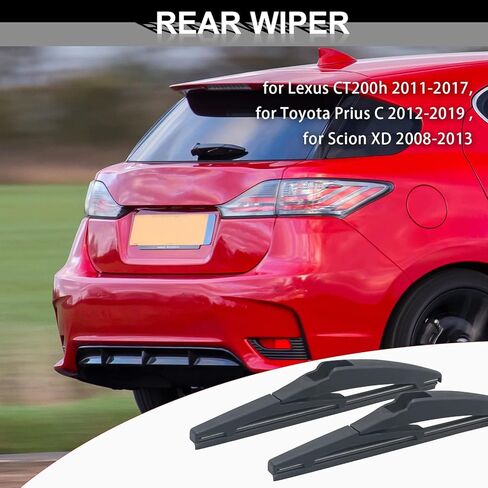8'' Rear Wiper Blade for Scion XD 2008-2013, Lexus CT-200h 2011-2017, Toyota Prius C 2012-2019 Back Windshield Wiper-2PCS in Kuwait