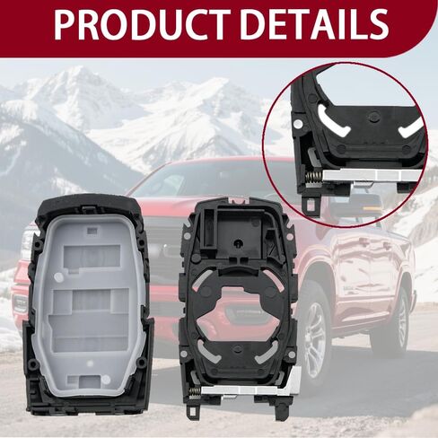 Key Fob Case Replacement for Ram 1500 2019 2020 2021 2022 2023, Replace Part 68291687 FCC ID: OHT-4882056, 4-Button Empty Remote Shell Cover (No Electronics) - Durable & Easy to Installl in Saudi Arabia