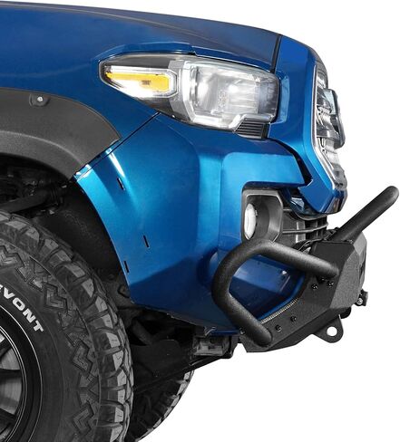 Hooke Road 3rd Gen Tacoma Front Bumper Tube Bull Bar for 2016-2023 Toyota Tacoma, Steel Stubby Bumper with Winch Mount, Grille Guard, LED Light Bar in Kuwait