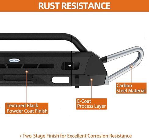 Hooke Road 3rd Gen Tacoma Front Bumper Tube Bull Bar for 2016-2023 Toyota Tacoma, Steel Stubby Bumper with Winch Mount, Grille Guard, LED Light Bar in Kuwait