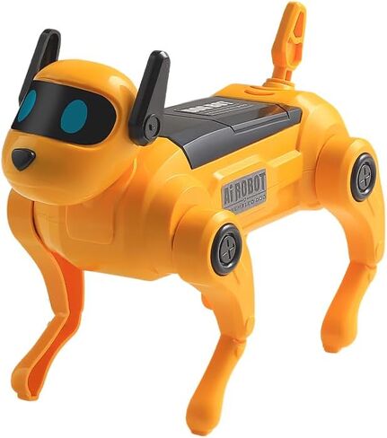 Robot Dog, 2026 New AI Voice Command, 13 Fun Interactive Functions Intelligent Programmable Kids Robotic Puppy, DIY Assembly, Singing Dancing Walking Robot Dog Toy, Yellow in Kuwait