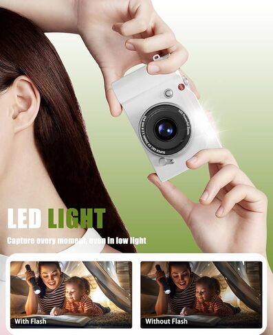 Kids Digital Camera 64MP 1080P 2.4" Flip Screen 32GB SD Card Camera for Kids Girls Toys 3-12 Year Old Girl Gifts in Saudi Arabia