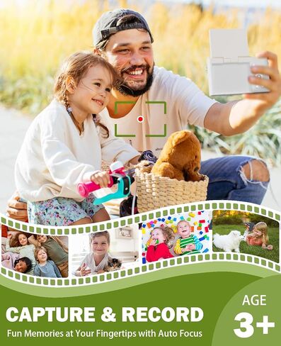 Kids Digital Camera 64MP 1080P 2.4" Flip Screen 32GB SD Card Camera for Kids Girls Toys 3-12 Year Old Girl Gifts in Saudi Arabia