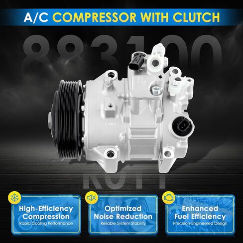 ضاغط مكيف الهواء للسيارة مناسب لسيارة Toyota Camry 2.5L 2012-2017، RAV4 2.5L 2009-2012 ضاغط تيار متردد بديل للسيارات 8831042331 8831042330 883100R013 ضاغط مكيف الهواء للسيارة CO 11303C in Kuwait