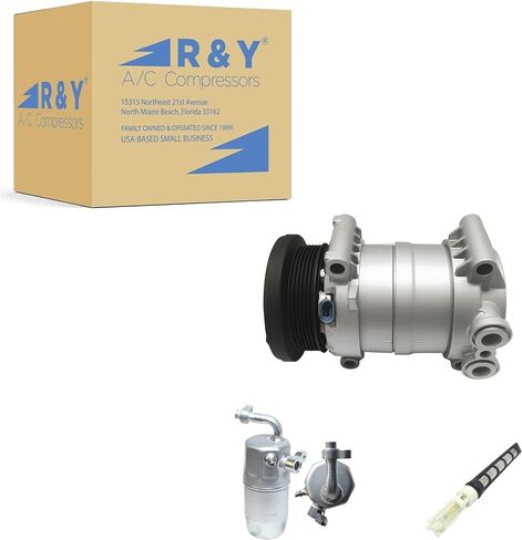 طقم ضاغط وقابض تكييف الهواء للسيارات من RYC KT CB22-01 (يناسب شيفروليه سيلفرادو 2500 HD، Silveravdo 3500 6.6L 2002؛ يناسب GMC Sierra 2500 HD، Sierra 3500 6.6L 2002) in Kuwait