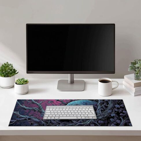 HOMETITUTE XL Mouse Pad Dark Gothic Skull Forest Art Gaming Mousepad 31.5x11.8 Inch Non-Slip Keyboard Desktop Protector Mat Diatomite Large Mouse Pad for Home and Office Desk Accessories in Saudi Arabia