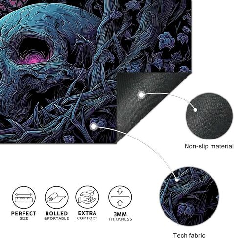 HOMETITUTE XL Mouse Pad Dark Gothic Skull Forest Art Gaming Mousepad 31.5x11.8 Inch Non-Slip Keyboard Desktop Protector Mat Diatomite Large Mouse Pad for Home and Office Desk Accessories in Saudi Arabia