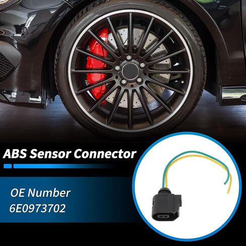 ABS Sensor Connector for Volkswagen Golf 2004-2017 for Audi A4 2011-2012 2 Pin ABS Sensor Pigtail/Socket 6E0973702 Multi-Purpose Pigtail Wiring 2 PCS in Saudi Arabia
