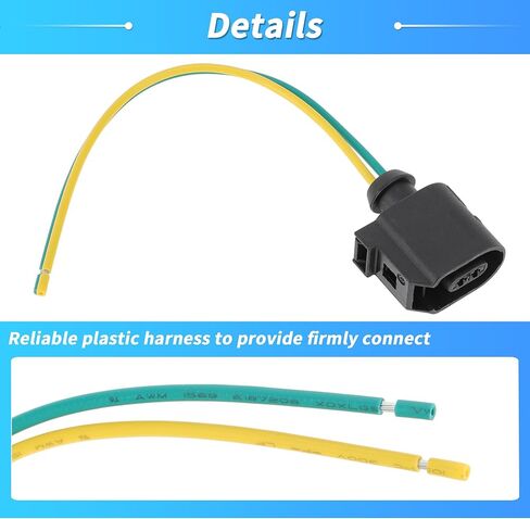 ABS Sensor Connector for Volkswagen Golf 2004-2017 for Audi A4 2011-2012 2 Pin ABS Sensor Pigtail/Socket 6E0973702 Multi-Purpose Pigtail Wiring 2 PCS in Saudi Arabia