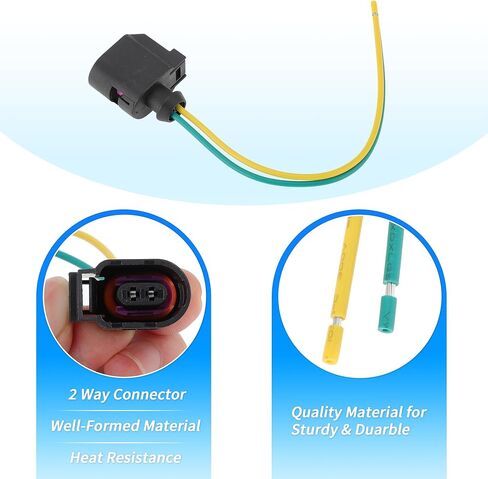 ABS Sensor Connector for Volkswagen Golf 2004-2017 for Audi A4 2011-2012 2 Pin ABS Sensor Pigtail/Socket 6E0973702 Multi-Purpose Pigtail Wiring 2 PCS in Saudi Arabia