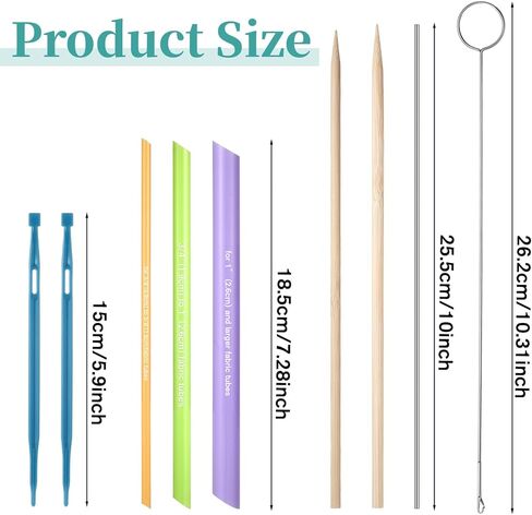 10PCS Quick Turn Turner Sewing Tools Set, Tube Turners, Loop Turner, Threader, that Purple Thang Tool for Sewing, Crafting, DIY Projects in Saudi Arabia