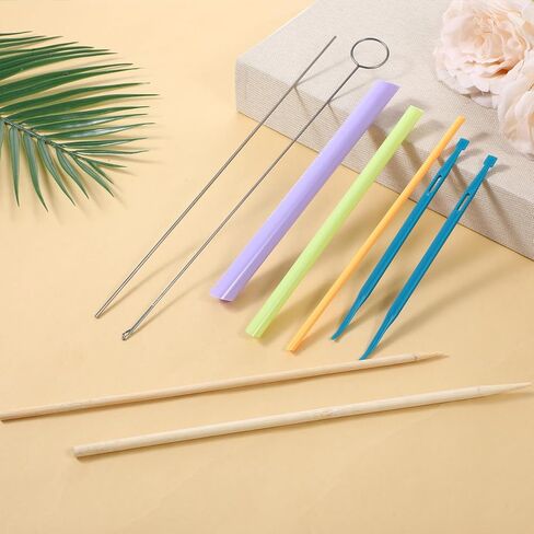 10PCS Quick Turn Turner Sewing Tools Set, Tube Turners, Loop Turner, Threader, that Purple Thang Tool for Sewing, Crafting, DIY Projects in Saudi Arabia