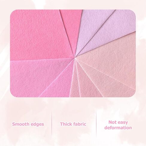 30 Pcs Pink Felt Sheets for Crafts 1mm Thick 5 Assorted Colors Stiff Felt, Felt Fabric for Sewing, Patchwork, DIY Projects and Decoration, 7.9 x 11.8 Inch in Kuwait