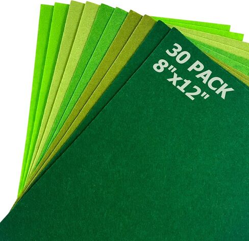 30 Pcs Pink Felt Sheets for Crafts 1mm Thick 5 Assorted Colors Stiff Felt, Felt Fabric for Sewing, Patchwork, DIY Projects and Decoration, 7.9 x 11.8 Inch in Kuwait