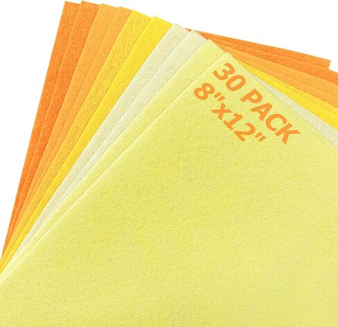 30 Pcs Pink Felt Sheets for Crafts 1mm Thick 5 Assorted Colors Stiff Felt, Felt Fabric for Sewing, Patchwork, DIY Projects and Decoration, 7.9 x 11.8 Inch in Kuwait