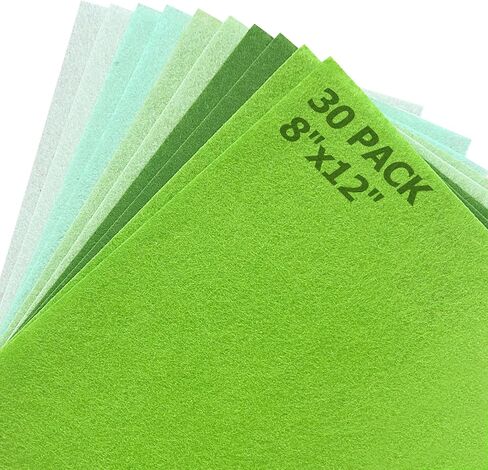 30 Pcs Pink Felt Sheets for Crafts 1mm Thick 5 Assorted Colors Stiff Felt, Felt Fabric for Sewing, Patchwork, DIY Projects and Decoration, 7.9 x 11.8 Inch in Kuwait