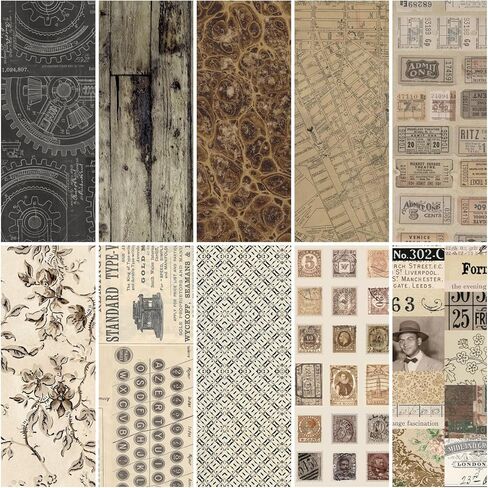 Eclectic Elements Palette: Neutral Fat Eighth Bundle (10 Pieces) by Tim Holtz for FreeSpirit in Saudi Arabia