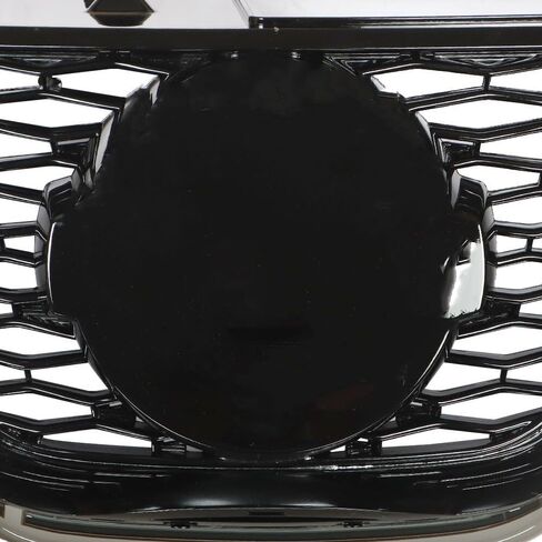 Suitable for Black Front Bumper Grille Compatible with 2014-2016 Nissan Rogue - Mesh Air Grill Replacement Shroud Kit with Chrome Accents in Kuwait