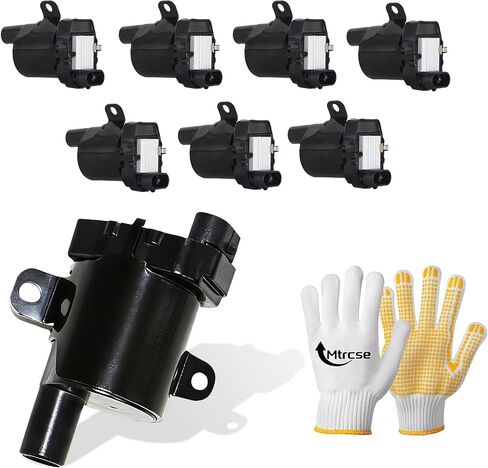 8PCS UF262 D585 Round Ignition Coil Pack Compatible with Chevy Silverado 1500 2500 3500 Tahoe Suburban Express GMC Sierra Savana Yukon Cadillac Escalade V8 4.8L 5.3L 6.0L, Replaces C1251 in Saudi Arabia