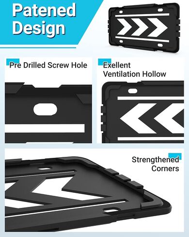Silicone License Plate Frame, Car License Plate Holder Without Obstruction, Rattle & Rust Proof Front & Rear Car Tag Protector, Do Not Come with Screws Kit, Black in Kuwait