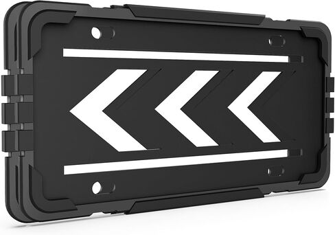 Silicone License Plate Frame, Car License Plate Holder Without Obstruction, Rattle & Rust Proof Front & Rear Car Tag Protector, Do Not Come with Screws Kit, Black in Saudi Arabia