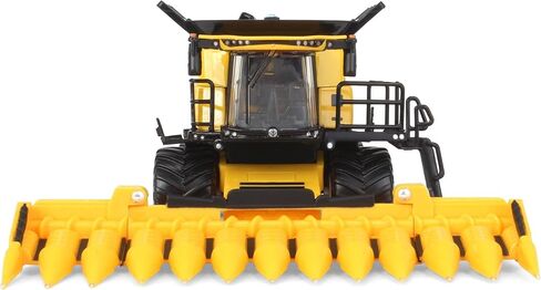 Agriculture New Holland CR8.90 Combine with Corn & Grain Heads, 1/64 Scale, Yellow, Adult Collectible, Farm Equipment, Combine, Tractor, 8in L x 3in W x 3in H in Saudi Arabia