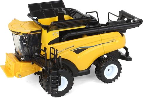 Agriculture New Holland CR8.90 Combine with Corn & Grain Heads, 1/64 Scale, Yellow, Adult Collectible, Farm Equipment, Combine, Tractor, 8in L x 3in W x 3in H in Saudi Arabia