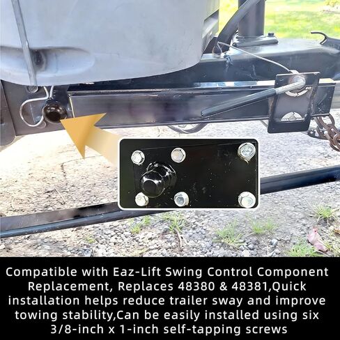 48388 Trailer Tow Bar Ball Socket Plate Duty Steel Replacement Part Compatible with Sway Control Components Direct Replaces 48380 48381 for RV Trailer Camper Tow Hitch Stability Repair Use in Saudi Arabia