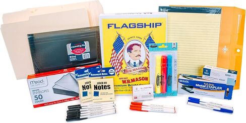 School Supply Boxes | Complete Office Kit | Filing, Mailing & Organization Supplies for Home Office & Small Business in Kuwait