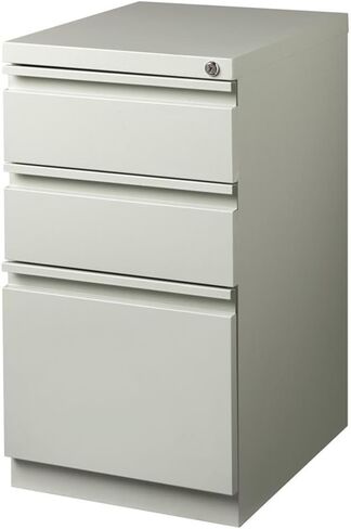 Scranton & Co 3-Drawer Modern Metal Mobile Pedestal File Cabinet in Light Gray in Saudi Arabia