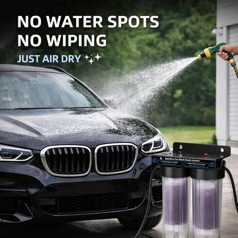 Spotless Water System for Car Wash, Deionized Water System with Mixed Bed Resin, Spot Free Final Rinse Only, No Towel Drying, DI Water Filter for Cars, RVs & Motorcycles in Saudi Arabia