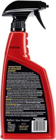 منظف ​​العجلات من الكروم من Meguiar's Hot Rims 6 عبوات، زجاجات رذاذ 24 أونصة (6 × 24 أونصة = 144 أونصة إجماليًا) جل رغوي Xtreme Cling يزيل غبار الفرامل وأوساخ الطريق من عجلات الكروم الحقيقية للحصول على لمعان يشبه المرآة in Kuwait