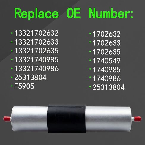 Fuel Filter for E31 E34 E36 E39 E46 318i 323i 328i 525i 528i 740i M3 Z3 Gas Filters Assembly, Replaces OE Number:13321702632, 13321740985 in Saudi Arabia