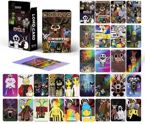30Pcs 99 Nights in The Forest Cards Trading Cards, Gold Card Flash Cards Collection, No Duplicates in Saudi Arabia