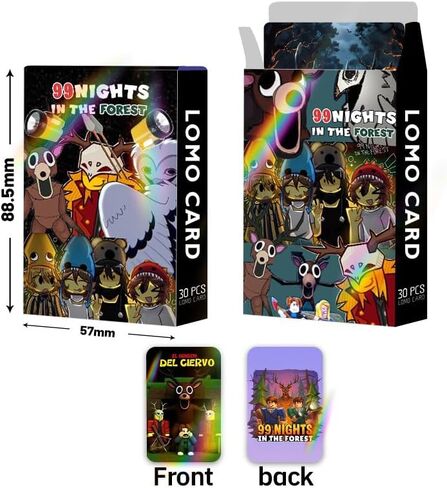 30Pcs 99 Nights in The Forest Cards Trading Cards, Gold Card Flash Cards Collection, No Duplicates in Saudi Arabia