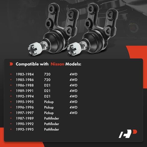 A-Premium 2 x Front Lower Ball Joint Compatible with Nissan Pathfinder 1987-1995, Pickup 1995-1997, 720 1983-1986, D21 1986-1994 in Kuwait