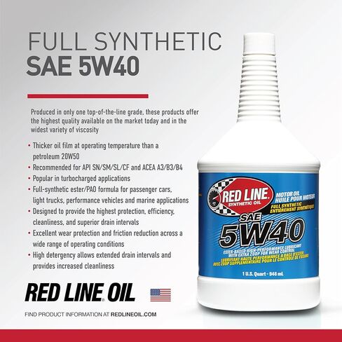 Red Line 15405 SAE 5W40 Fully Synthetic Motor Oil - 1 Gallon (2 Pack) in Saudi Arabia
