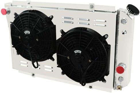 3-Row Radiator & Fan Kit for 1987-2006 Jeep Wrangler TJ/YJ 2.4L/2.5L/4.0L in Saudi Arabia