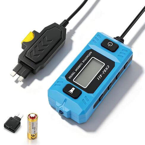 Automotive Circuit Fault Probe Tester, 20A 48V Parasitic Draw, Car Relay & Circuit Tester with Overcurrent Detection, Inline Current Monitor for Mini & Standard Blade Fuses in Saudi Arabia