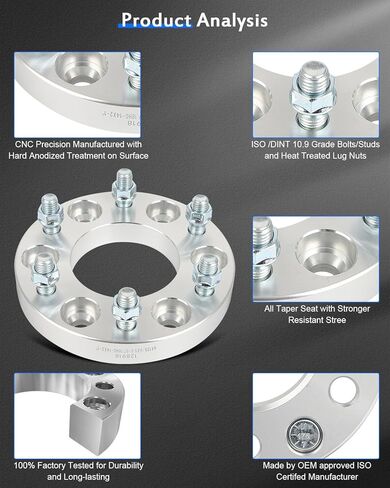 ECCPP 4PCS Wheel Adapters 6x135 to 6x5.5 1" inch 6 Lug Fit for 2003-2013 for Ford for Expedition |2004-2013 for Ford for F-150|2003-2013 for Lincoln for Navigator in Kuwait