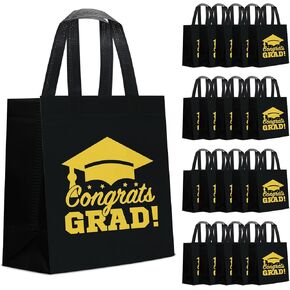 KERINGO 30 PCS Large Graduation Gift Bags Bulk with Handles Reusable Non Woven Congrats Grad Tote Bags Graduation Party Favors for Grad College Nursing High School in Saudi Arabia